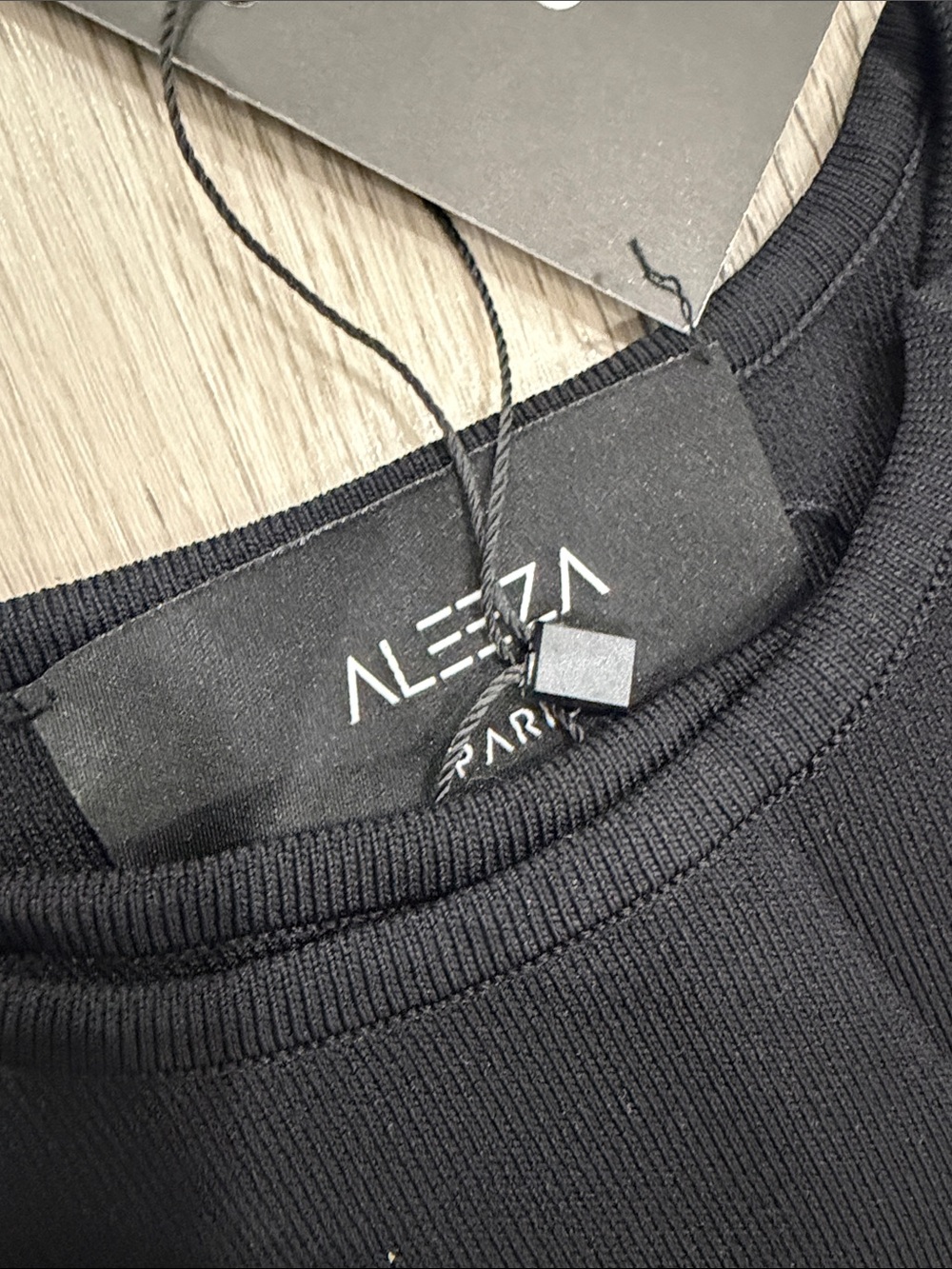Alezza Paris Black Long-Sleeve Pleated A-Line Dress - Picture 3 of 3